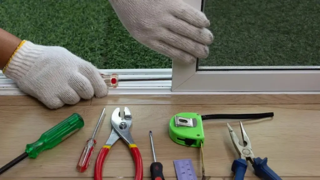 Maintained sliding door track in clean condition for Homestead home